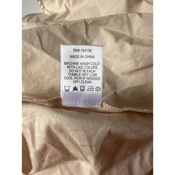 Staud Beige Peplum Blouse With Puff Sleeves & V-Neckline Size S - Picture 11 of 12